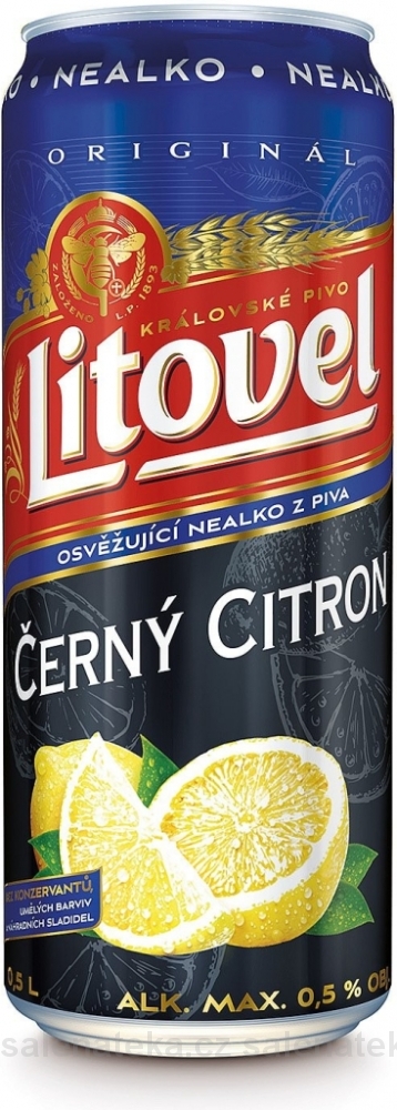 SALENAtéka - pivotéka & vinotéka - Letovice Boskovice Blansko - LITOVEL Černý citron tmavé nealko pivo 0,5l plech